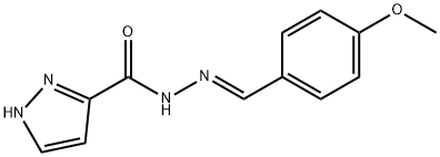 (E)-N-(4-methoxybenzylidene)-1H-pyrazole-5-carbohydrazide Struktur