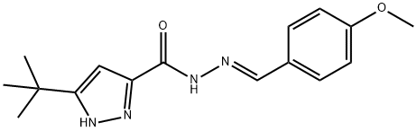 (E)-3-(tert-butyl)-N-(4-methoxybenzylidene)-1H-pyrazole-5-carbohydrazide Struktur