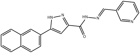 (E)-3-(naphthalen-2-yl)-N-(pyridin-3-ylmethylene)-1H-pyrazole-5-carbohydrazide Struktur
