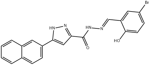 (E)-N-(5-bromo-2-hydroxybenzylidene)-3-(naphthalen-2-yl)-1H-pyrazole-5-carbohydrazide Struktur