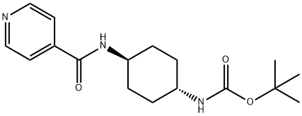 tert-Butyl (1R*,4R*)-4-(isonicotinamido)cyclohexylcarbamate Structure