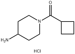 (4-Aminopiperidin-1-yl)(cyclobutyl)methanone hydrochloride Structure