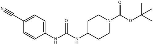 tert-Butyl 4-[3-(4-cyanophenyl)ureido]piperidine-1-carboxylate Struktur