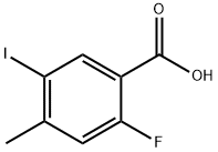 2-氟-5-碘-4-甲基苯甲酸,1300741-56-3,结构式