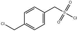 (4-(Chloromethyl)phenyl)methanesulfonyl Chloride Structure