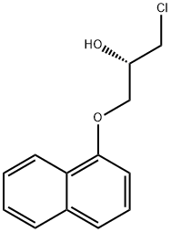 2-Propanol, 1-chloro-3-(1-naphthalenyloxy)-, (S)- Structure