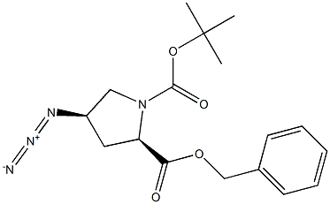 (4R)-1-Boc-4-azido-D-proline benzyl ester 结构式