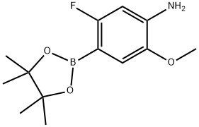 5-Fluoro-2-methoxy-4-(4,4,5,5-tetramethyl-1,3,2-dioxaborolan-2-yl)aniline Structure