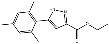 ethyl 5-(2,4,6-trimethylphenyl)-1H-pyrazole-3-carboxylate Struktur