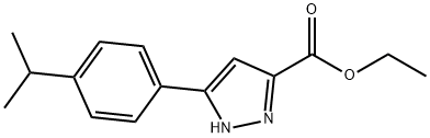 ethyl 5-[4-(propan-2-yl)phenyl]-1H-pyrazole-3-carboxylate Struktur