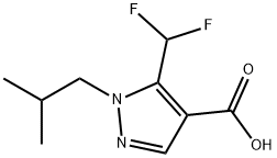 5-(二氟甲基)-1-(2-甲基丙基)-1H-吡唑-4-羧酸 结构式