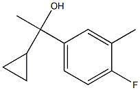 1-cyclopropyl-1-(4-fluoro-3-methylphenyl)ethanol Struktur