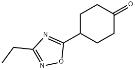 4-(3-ethyl-1,2,4-oxadiazol-5-yl)cyclohexanone 化学構造式