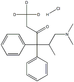 1,1,1-trideuterio-6-(dimethylamino)-5-methyl-4,4-diphenylhexan-3-one:hydrochloride Struktur
