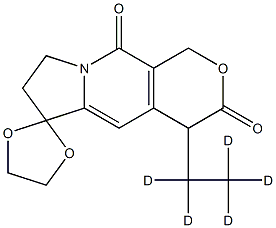 4'-(1,1,2,2,2-pentadeuterioethyl)spiro[1,3-dioxolane-2,6'-1,4,7,8-tetrahydropyrano[3,4-f]indolizine]-3',10'-dione,1346605-23-9,结构式