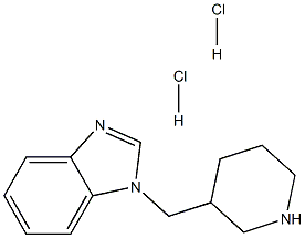 1-(piperidin-3-ylmethyl)-1H-benzimidazole dihydrochloride Structure