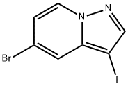 5-ブロモ-3-ヨードピラゾロ[1,5-A]ピリジン 化学構造式
