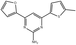 4-(furan-2-yl)-6-(5-methylthiophen-2-yl)pyrimidin-2-amine Struktur