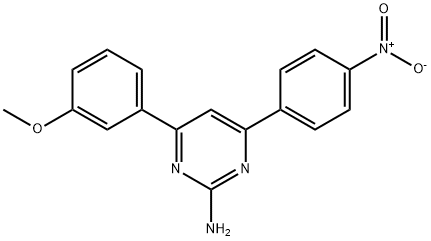 4-(3-methoxyphenyl)-6-(4-nitrophenyl)pyrimidin-2-amine Struktur