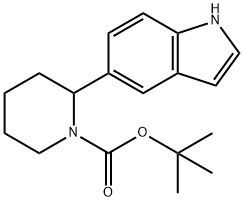 2-(1H-Indol-5-yl)-piperidine-1-carboxylic acid tert-butyl ester Structure
