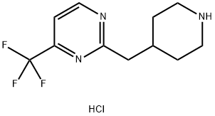 2-(piperidin-4-ylmethyl)-4-(trifluoromethyl)pyrimidine hydrochloride Structure