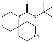 tert-butyl 4-oxa-1,9-diazaspiro[5.5]undecane-1-carboxylate Struktur