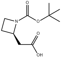 (R)-2-(1-(TERT-BUTOXYCARBONYL)AZETIDIN-2-YL)ACETIC ACID Structure