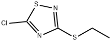1,2,4-Thiadiazole, 5-chloro-3-(ethylthio)-,13715-64-5,结构式