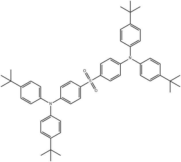 bis{4-[bis(4-tert-butylphenyl)amine]phenyl} sulfone Struktur