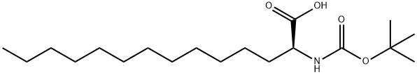 (S)-2-((叔丁氧羰基)氨基)十四烷酸 结构式