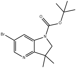 6-溴-3,3-二甲基-2,3-二氢-1H-吡咯并[3,2-b]吡啶-1-羧酸叔丁酯, 1403901-49-4, 结构式