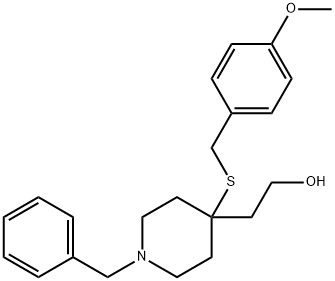 2-(1-苯甲基-4-((4-甲氧苄基)硫代)哌啶-4-基)乙醇 结构式