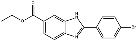 2-(4-Bromo-phenyl)-3H-benzoimidazole-5-carboxylic acid ethyl ester Structure