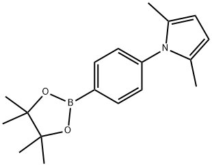 2,5-dimethyl-1-(4-(4,4,5,5-tetramethyl-1,3,2-dioxaborolan-2-yl)phenyl)-1H-pyrrole Structure