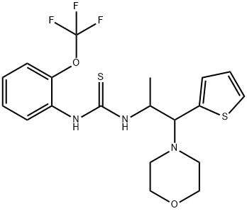1-(1-morpholino-1-(thiophen-2-yl)propan-2-yl)-3-(2-(trifluoromethoxy)phenyl)thiourea Structure