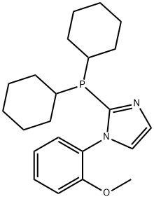 2-(Dicyclohexylphosphino)-1-(2-methoxyphenyl)-1H-Imidazole 化学構造式