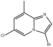 3-Bromo-6-chloro-8-methyl-imidazo[1,2-a]pyridine Struktur