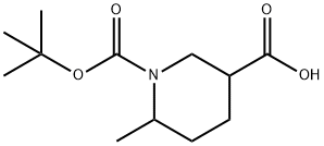 1-(TERT-BUTOXYCARBONYL)-6-METHYLPIPERIDINE-3-CARBOXYLIC ACID Struktur