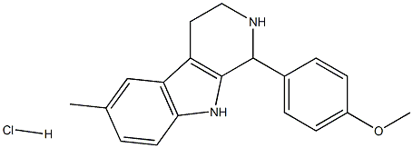 1-(4-methoxyphenyl)-6-methyl-2,3,4,9-tetrahydro-1H-pyrido[3,4-b]indole:hydrochloride Structure