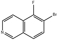 6-ブロモ-5-フルオロイソキノリン 化学構造式
