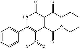 Diethyl2-hydroxy-5-nitro-6-phenylpyridine-3,4-dicarboxylate Struktur
