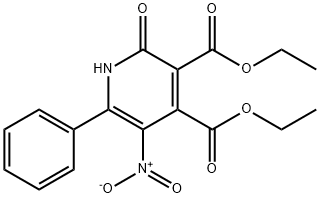DIETHYL 2-HYDROXY-5-NITRO-6-PHENYLPYRIDINE-3,4-DICARBOXYLATE (硝基化产品) 结构式