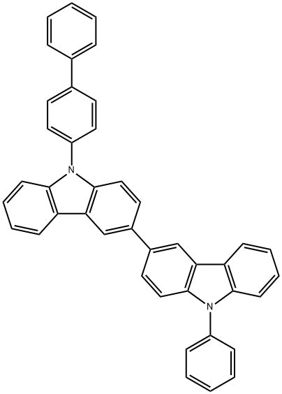 9-[1,1'-联苯]-4-基-9'-苯基-3,3'-联咔唑 结构式