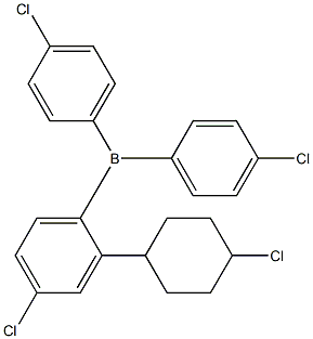 四(4-氯苯基)硼酸钠 结构式