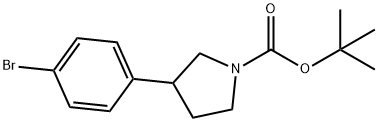 TERT-BUTYL 3-(4-BROMOPHENYL)PYRROLIDINE-1-CARBOXYLATE Structure