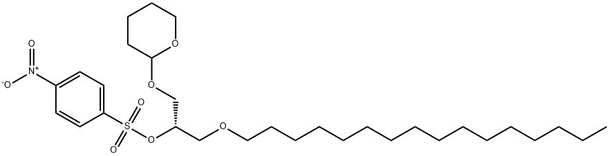 (S)-3-O-hexadecyl-2-O-(4-nitrobenzenesulfonyl)-1-O-tetrahydropyranylglycerol 结构式