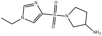 1-(1-Ethyl-1H-imidazole-4-sulfonyl)-pyrrolidin-3-ylamine|1-((1-乙基-1H-咪唑-4-基)磺酰基)吡咯烷-3-胺