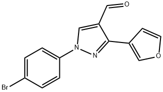 1-(4-bromophenyl)-3-(furan-3-yl)-1H-pyrazole-4-carbaldehyde,1520305-90-1,结构式