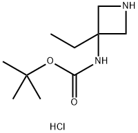 3-(Boc-amino)-3-ethylazetidine hydrochloride Struktur