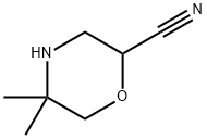 5,5-dimethylmorpholine-2-carbonitrile 结构式